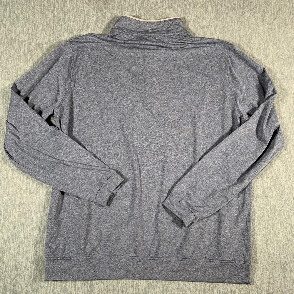 Stitch Sweater Mens XL Blue Heather Quarter Zip Golf Pullover Performance - Picture 11 of 12